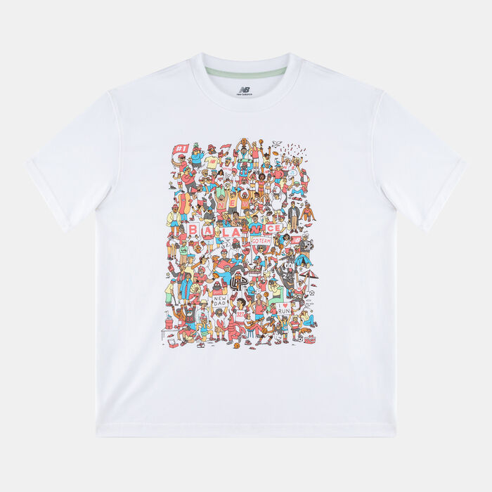New Balance Kids' Crowd Graphic T-Shirt White New Balance Kids' Crowd Graphic T-Shirt White image number 0