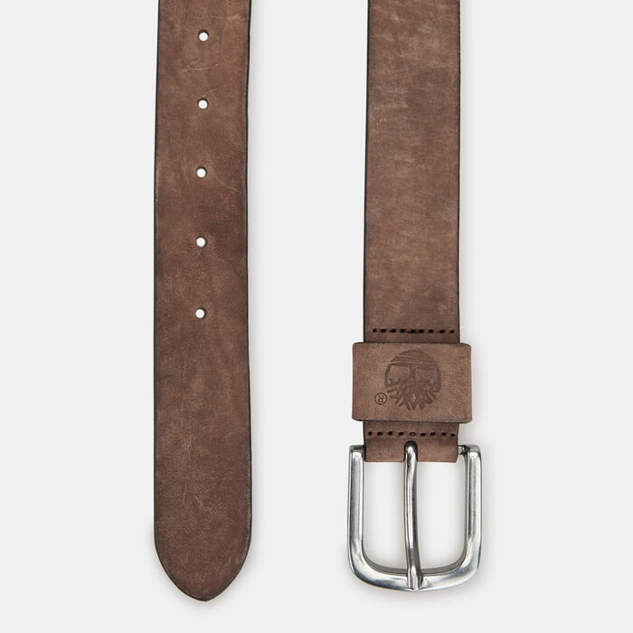 Timberland Men's Nubuck Leather Belt Brown image number 1