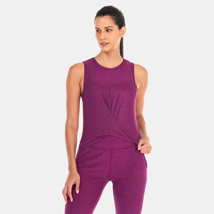 BEYOND YOGA Women's Featherweight Intersect Cropped Tank Top Purple BEYOND YOGA Women's Featherweight Intersect Cropped Tank Top Purple image number 0