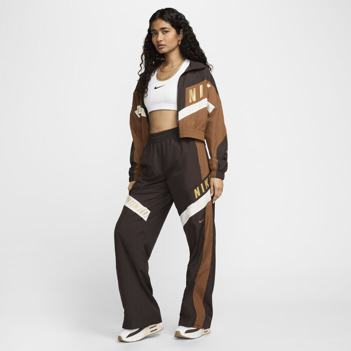 Nike Women's Sportswear High-Waisted Trousers Brown Nike Women's Sportswear High-Waisted Trousers Brown image number 7