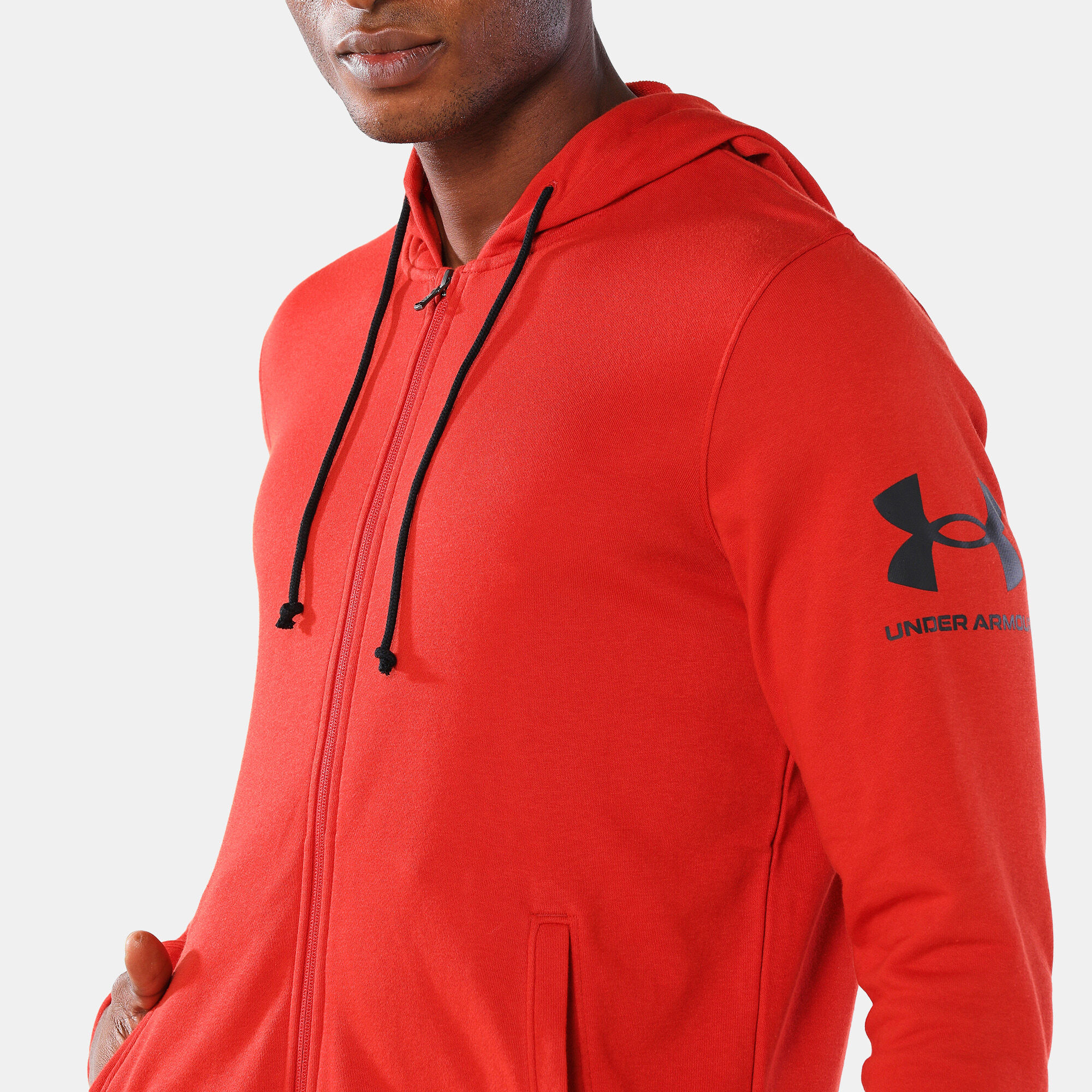 Terry fitted discount full zip hoodie