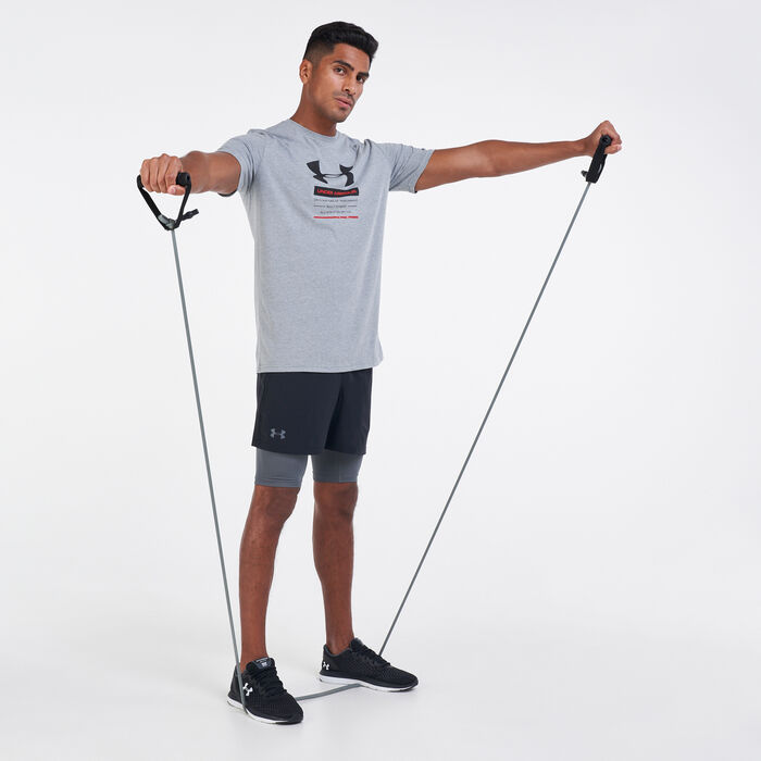 Under Armour Men's Qualifier 2-in-1 Shorts Grey Under Armour Men's Qualifier 2-in-1 Shorts Grey image number 2