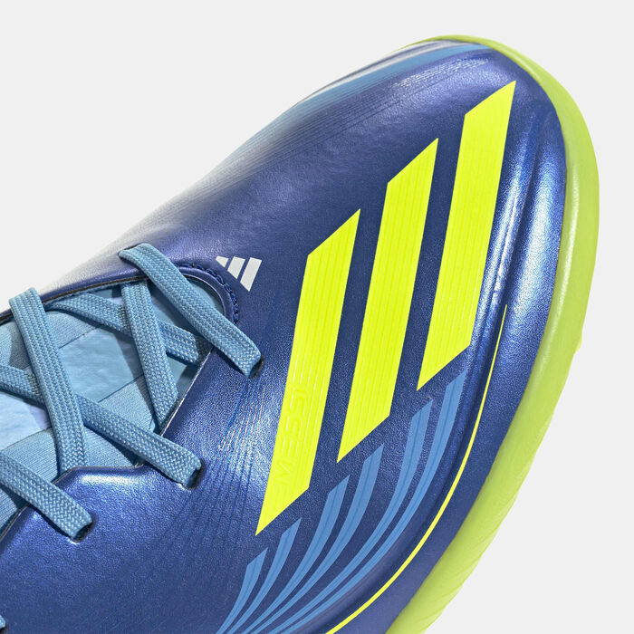adidas Men's F50 Messi League Turf Ground Football Shoes Blue adidas Men's F50 Messi League Turf Ground Football Shoes Blue image number 4