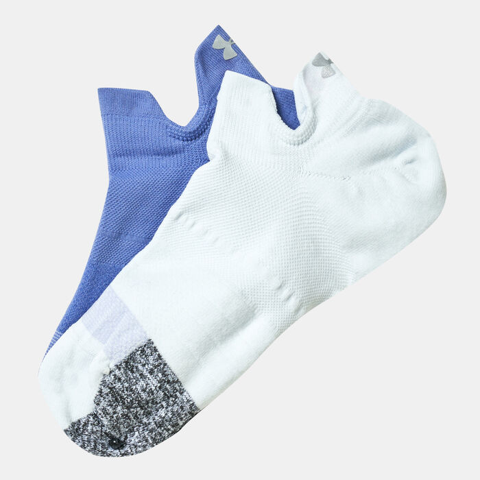 Under Armour Women's UA Breathe No-Show Tab Socks (2-Pack) Purple image number 0