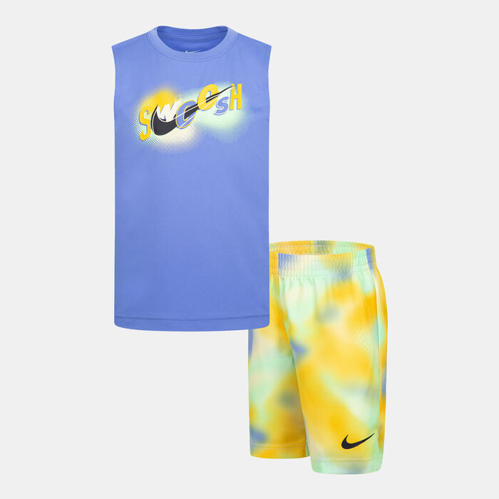 Nike Kids' Hazy Rays Tank Top and Shorts Set Beige Nike Kids' Hazy Rays Tank Top and Shorts Set Beige image number 0