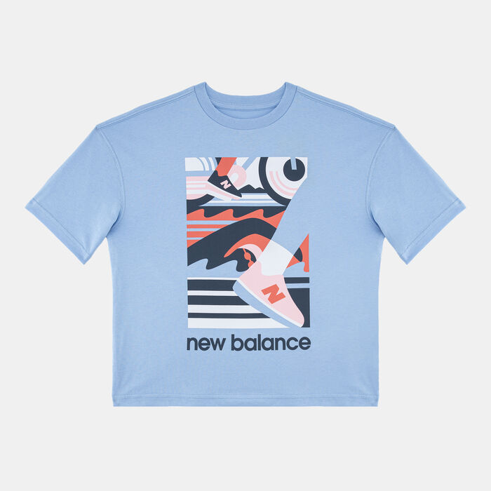 New Balance Kids' Greatest Hits Graphic T-Shirt And Leggings Set Blue New Balance Kids' Greatest Hits Graphic T-Shirt And Leggings Set Blue image number 1