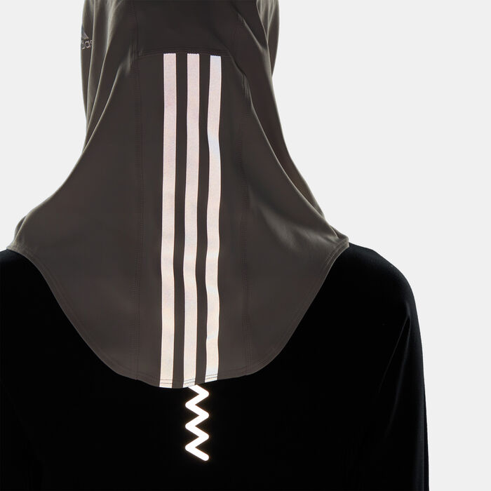 adidas Women's Run Icons 3-Stripes Sport Hijab Beige adidas Women's Run Icons 3-Stripes Sport Hijab Beige image number 3