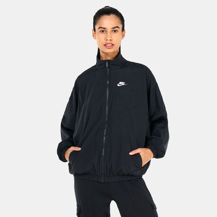 Nike Women's Sportswear Essential Windrunner Woven Jacket Black Nike Women's Sportswear Essential Windrunner Woven Jacket Black image number 0