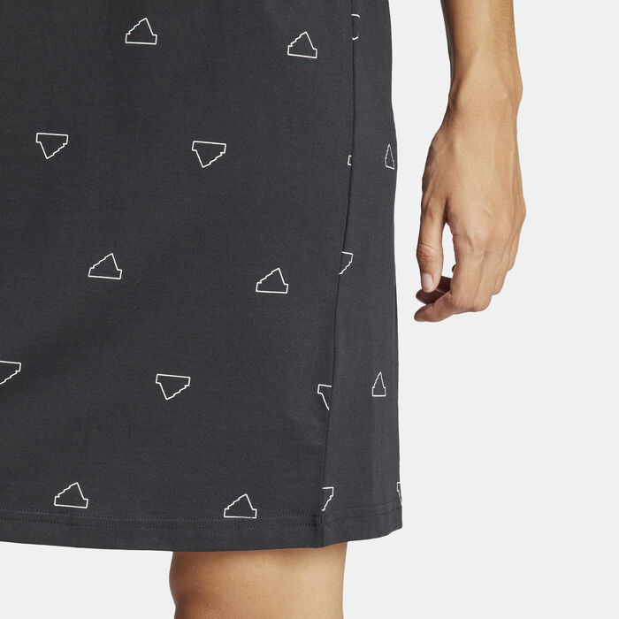 adidas Women's Essentials Graphic T-Shirt Dress Black adidas Women's Essentials Graphic T-Shirt Dress Black image number 4