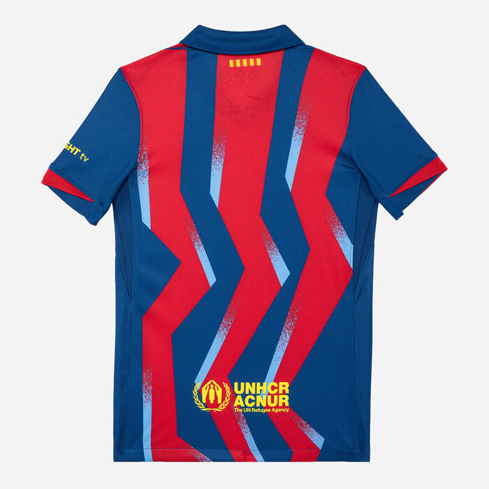Nike Kids' FC Barcelona Fourth Replica Football Jersey Blue image number 1