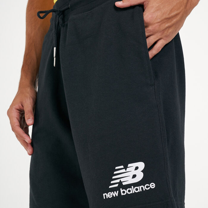 New Balance Men's Essentials Stacked Logo Shorts Black image number 3