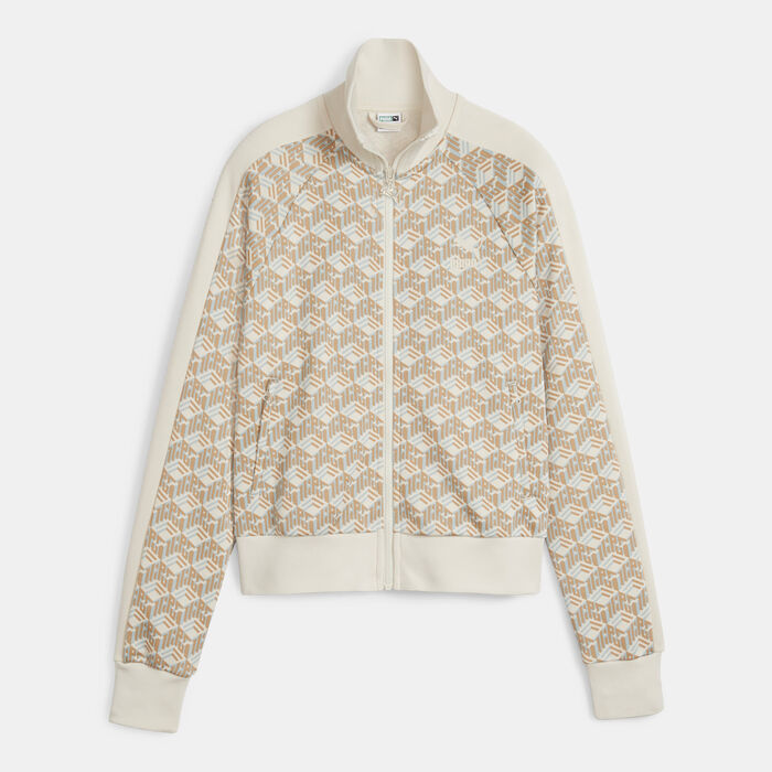 PUMA Women's T7 Printed Track Jacket Beige PUMA Women's T7 Printed Track Jacket Beige image number 0