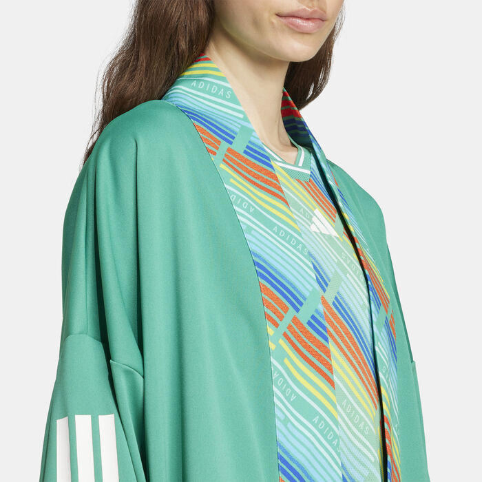 adidas Women's Emerging Harmony Extra-Long Cover-Up Green adidas Women's Emerging Harmony Extra-Long Cover-Up Green image number 3