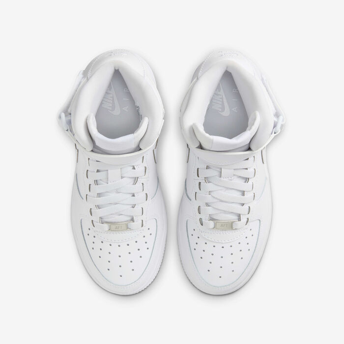 Nike Kids' Air Force 1 Mid EasyOn Shoes White image number 3