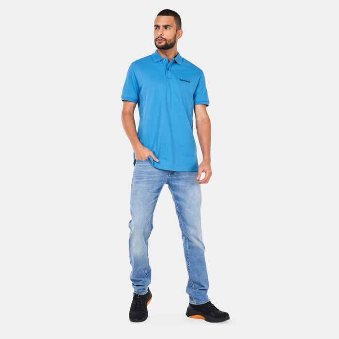 Timberland Men's Small Logo Polo Shirt Blue Timberland Men's Small Logo Polo Shirt Blue image number 2