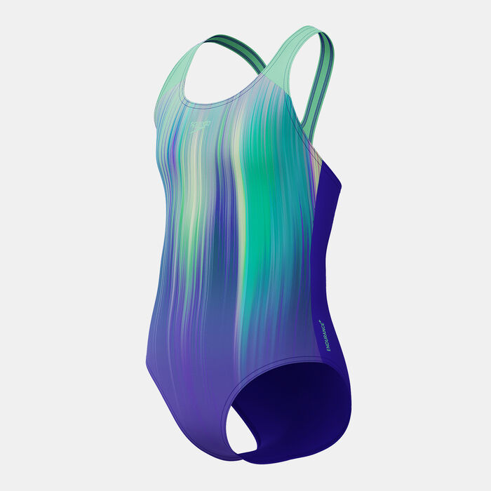 Speedo Kids' Digi Placement Splashback Swimsuit Purple Speedo Kids' Digi Placement Splashback Swimsuit Purple image number 2
