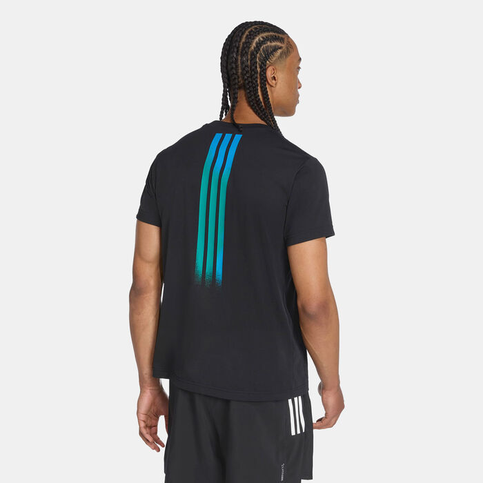 adidas Men's Follow The Line Running T-Shirt Black adidas Men's Follow The Line Running T-Shirt Black image number 1