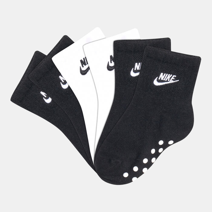 Nike Kids' Core Futura Ankle Socks (3-Pack) (Baby and Toddler) Black image number 0
