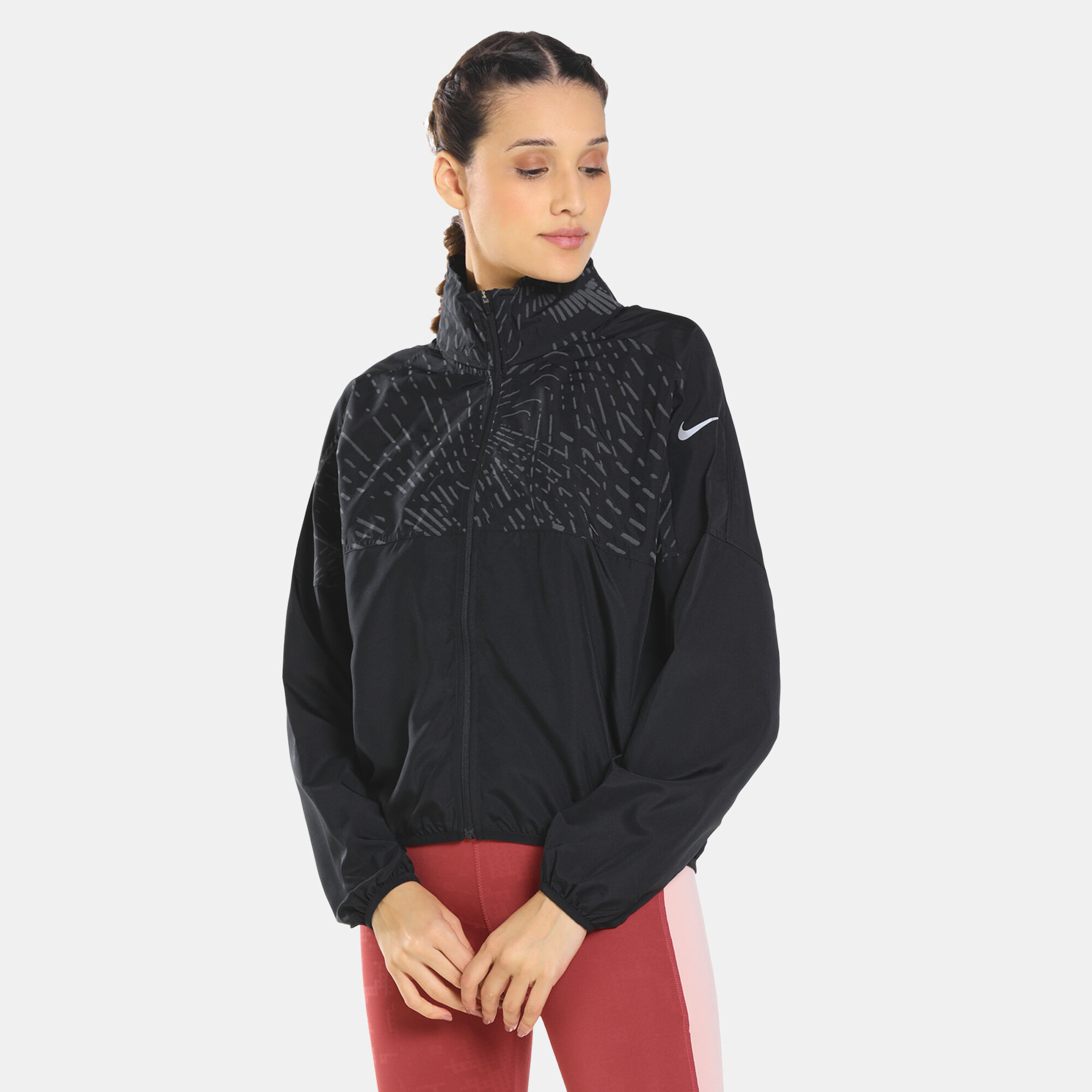 Nike women's shield new arrivals flash reflective jacket
