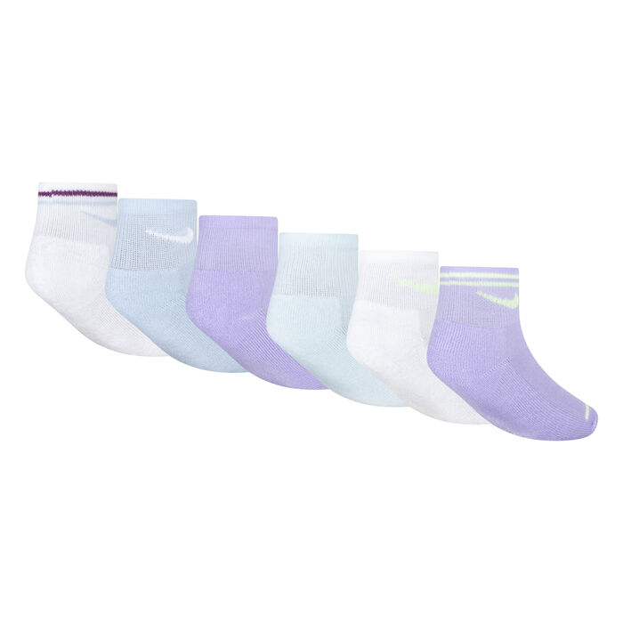 Nike Kids' Prep In Your Step Quarter Socks (6 Pairs) Blue Nike Kids' Prep In Your Step Quarter Socks (6 Pairs) Blue image number 1