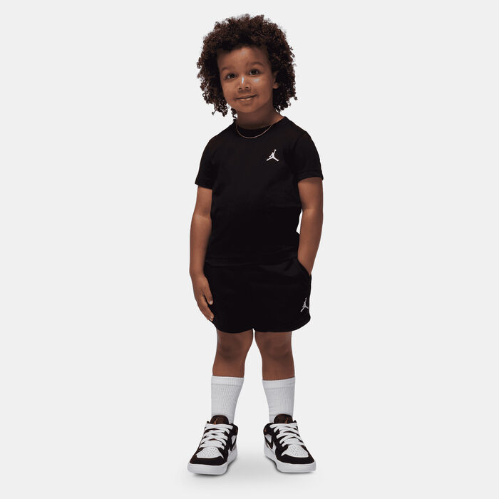 Jordan Kids' Brooklyn Fleece T-Shirt and Shorts Set Black image number 2