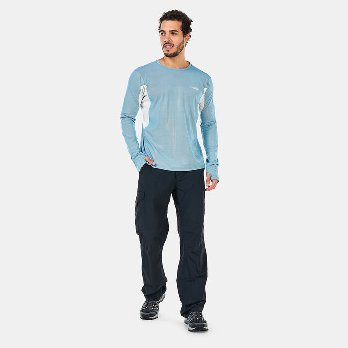 Columbia Men's Titan Pass™ 2.0 Technical Long Sleeve T-Shirt Blue Columbia Men's Titan Pass™ 2.0 Technical Long Sleeve T-Shirt Blue image number 2
