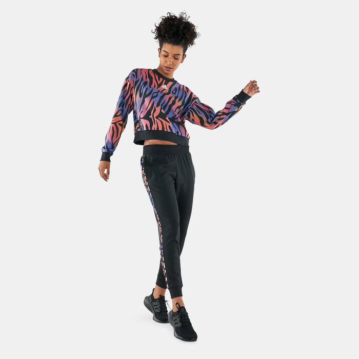 adidas Women's Tiger-Print Sweatshirt Multi-Color image number 2