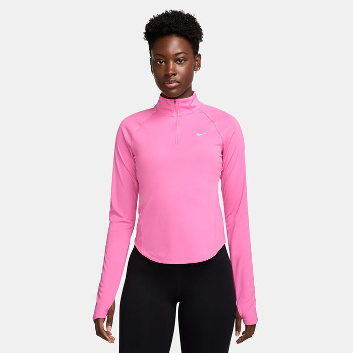 Nike Women's Tempo Swoosh Dri-FIT 1/2-Zip Running Top Pink Nike Women's Tempo Swoosh Dri-FIT 1/2-Zip Running Top Pink image number 0