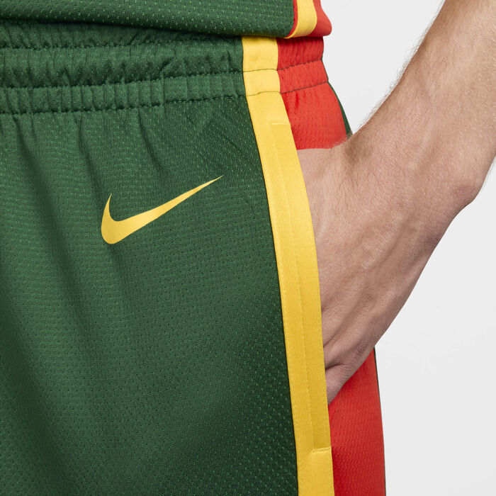 Nike Men's Lithuania Limited Road Basketball Shorts Green Nike Men's Lithuania Limited Road Basketball Shorts Green image number 4