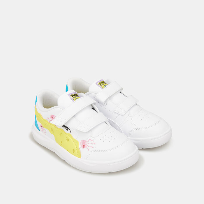 PUMA Kids' x SPONGEBOB Evolve Court Shoe (Younger Kids) White PUMA Kids' x SPONGEBOB Evolve Court Shoe (Younger Kids) White image number 1