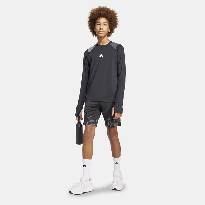 adidas Kids' Sport Icons Fractal Print Shorts Black adidas Kids' Sport Icons Fractal Print Shorts Black image number 2