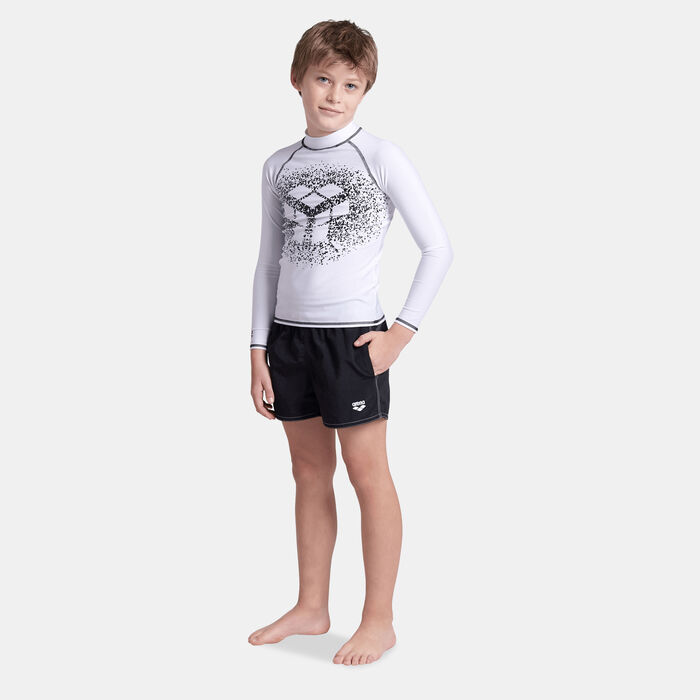 Arena Kids' Graphic Swimming Rashguard White Arena Kids' Graphic Swimming Rashguard White image number 2