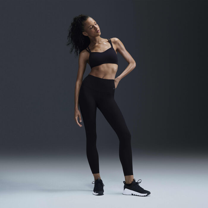 Nike Women's Zenvy Dri-FIT Strappy Light-Support Training Sports Bra Black Nike Women's Zenvy Dri-FIT Strappy Light-Support Training Sports Bra Black image number 3