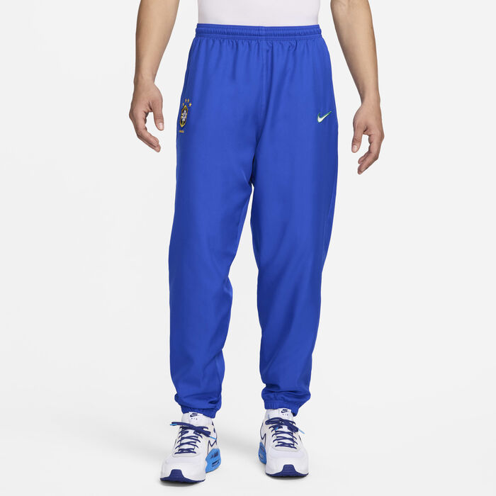 Nike Men's Brazil 1998 Reissue Football Replica Tracksuit Bottoms Blue Nike Men's Brazil 1998 Reissue Football Replica Tracksuit Bottoms Blue image number 0