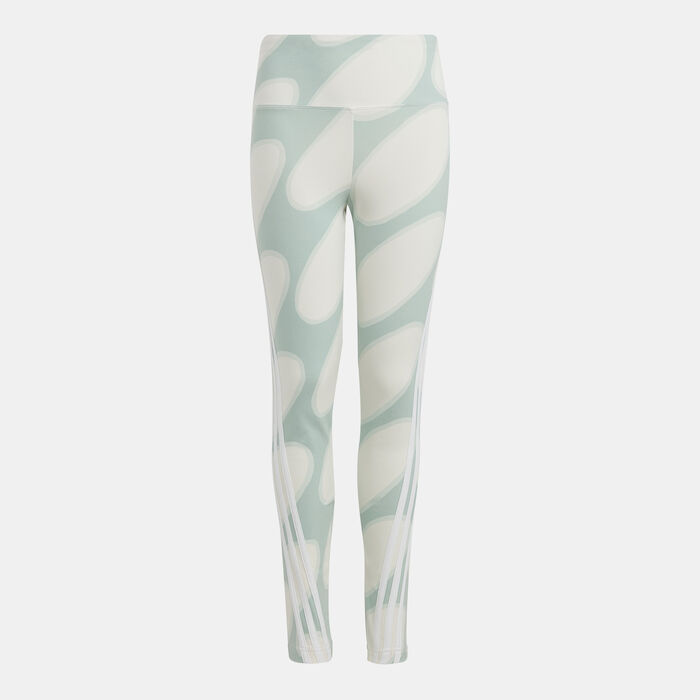 adidas Kids' Marimekko Allover Print Leggings White adidas Kids' Marimekko Allover Print Leggings White image number 0