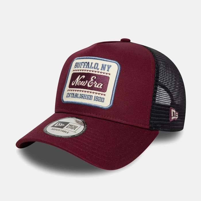 New Era Men's Patch Trucker Cap Red New Era Men's Patch Trucker Cap Red image number 1