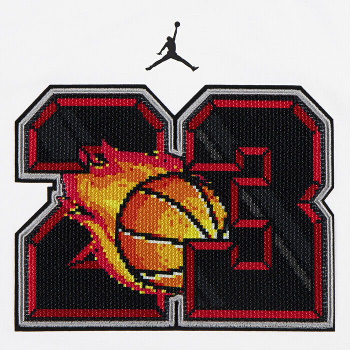 Jordan Kids' Air 23 Flame T-Shirt White Jordan Kids' Air 23 Flame T-Shirt White image number 2