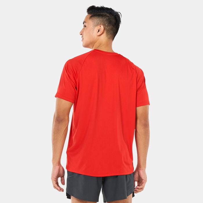 Nike Swim Men's Hydroguard Swimming Top Red Nike Swim Men's Hydroguard Swimming Top Red image number 1