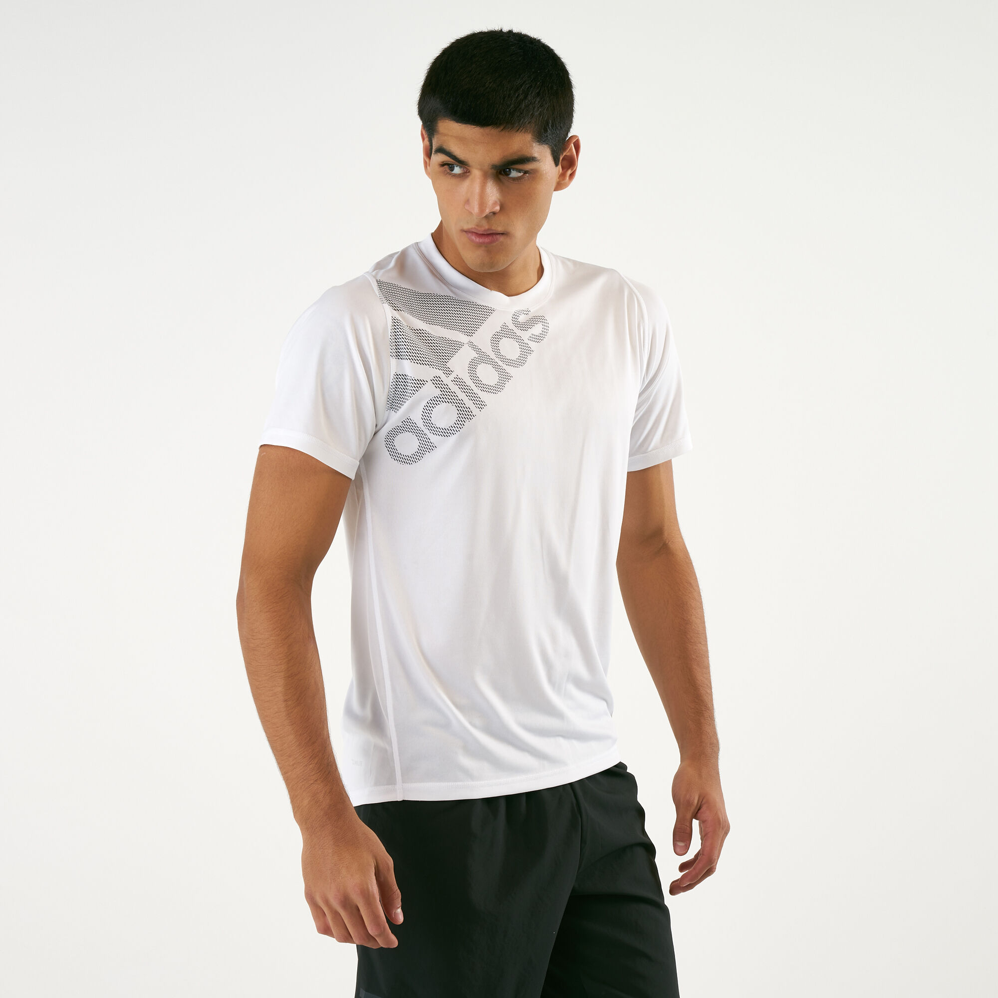 Buy adidas Men s Freelift Badge Of Sport Graphics T Shirt White in