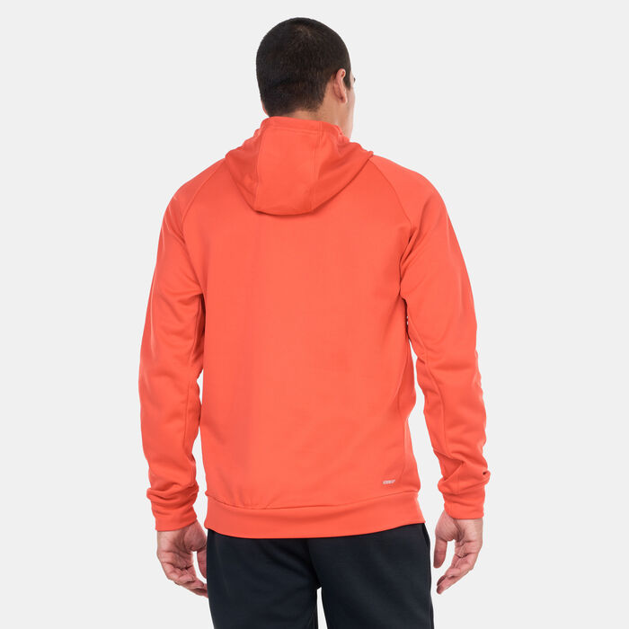 adidas Men's Game And Go Big Logo Training Hoodie Orange adidas Men's Game And Go Big Logo Training Hoodie Orange image number 3