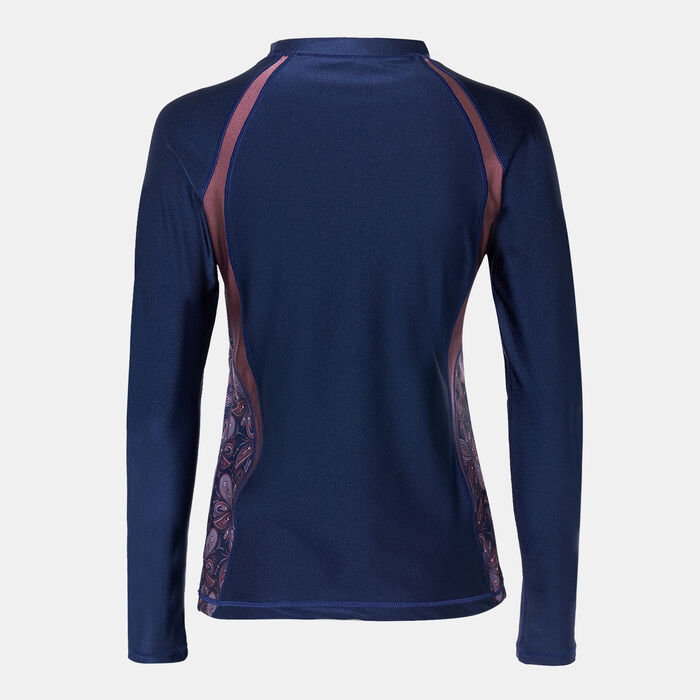 COEGA Women's Long Sleeve Swimming Rashguard Blue COEGA Women's Long Sleeve Swimming Rashguard Blue image number 1