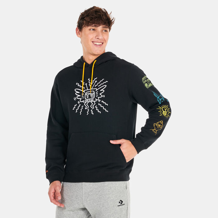 Converse x Keith Haring Fleece Hoodie Black Converse x Keith Haring Fleece Hoodie Black image number 0