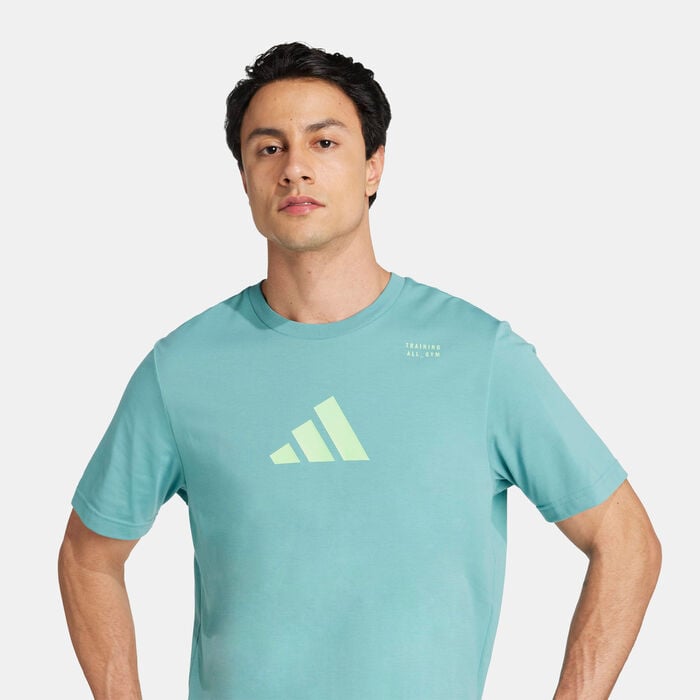 adidas Men's Category Graphic Training T-Shirt Green adidas Men's Category Graphic Training T-Shirt Green image number 3