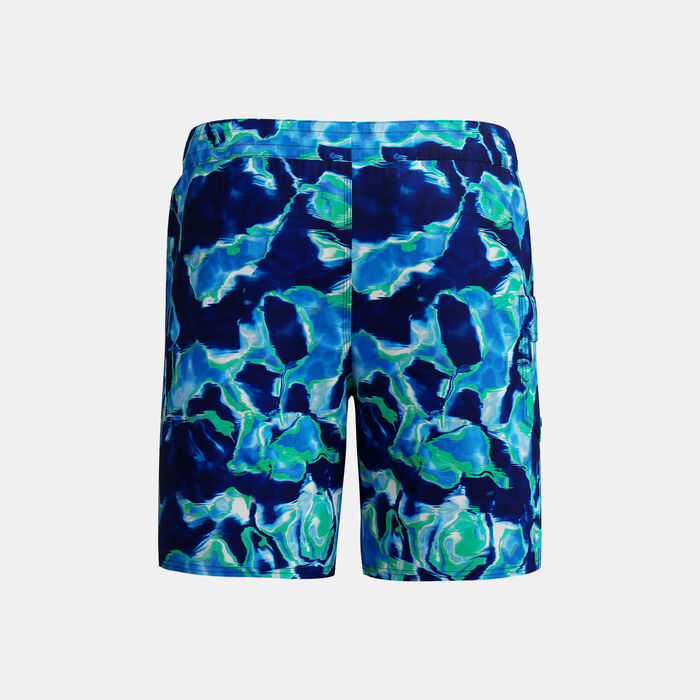 Speedo Men's Lookout Print Board Swimming Shorts Blue image number 1
