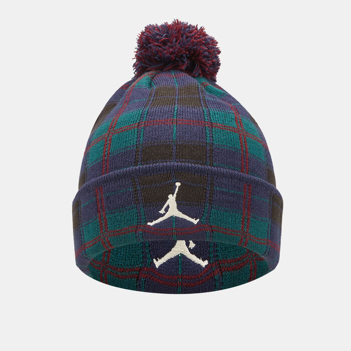 Jordan Kids' Plaid Pom Beanie Blue Jordan Kids' Plaid Pom Beanie Blue image number 0