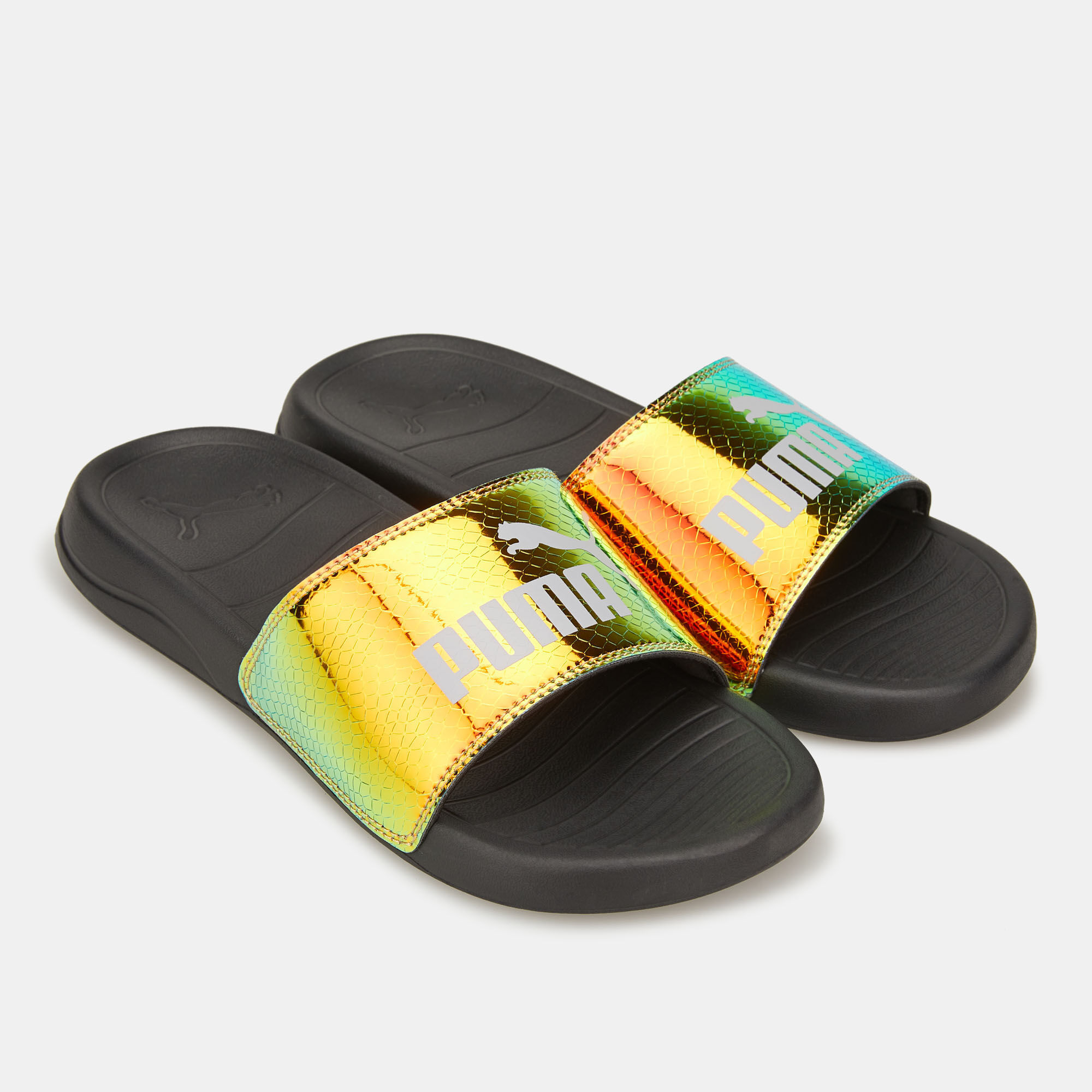Yellow sales puma slides