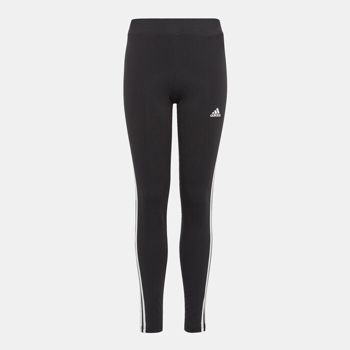 adidas Kids’ Essentials 3-Stripes Tights Black adidas Kids’ Essentials 3-Stripes Tights Black image number 0