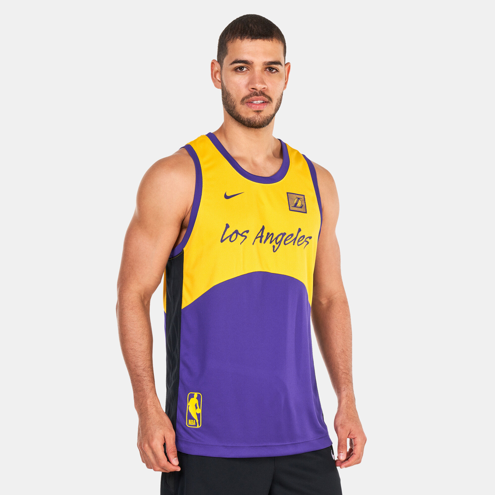 Shop Nike Men's Dri-FIT Los Angeles Lakers Starting 5 NBA