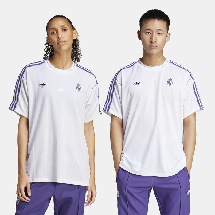adidas Real Madrid Terrace Icons Jersey Top White adidas Real Madrid Terrace Icons Jersey Top White image number 4