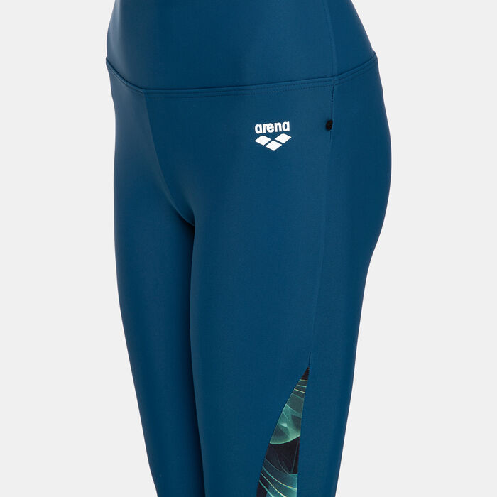 Arena Women's Modesty 3/4 Swimming Leggings Black Arena Women's Modesty 3/4 Swimming Leggings Black image number 2